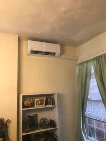 Carrier three zone / 24 SEER Mini-Split heat pump and air-conditioning system installation in Washington D.C.